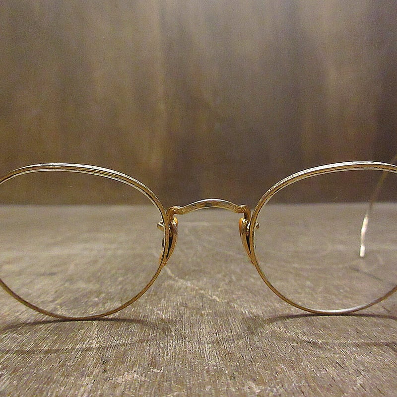 ビンテージ40's○B&L 1/10 12KGF FUL-VUE彫金ボストン眼鏡○220207