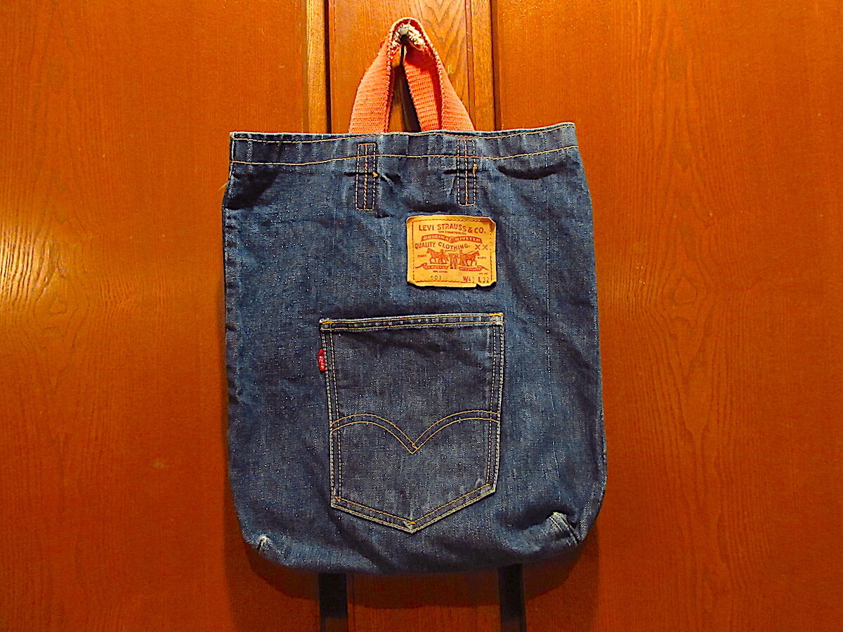70s ビンテージ Levis リーバイス デニム トートバッグ ビンテージ70's○Levi'sデニムトートバッグBIG E○230116r4-bag-ttリ