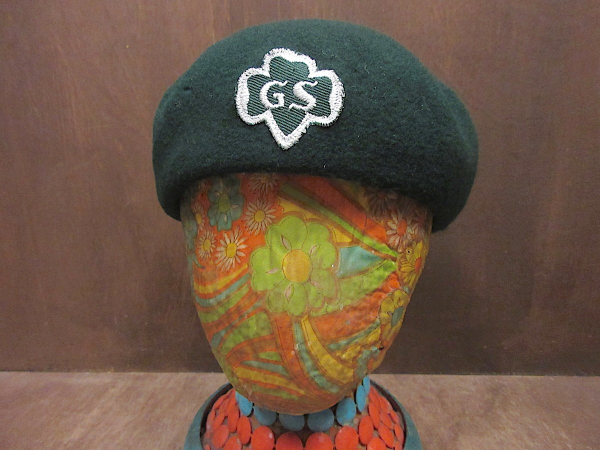 ビンテージ60's○KANGOLレディースウールベレー帽緑○250613z6-w-cp-ber