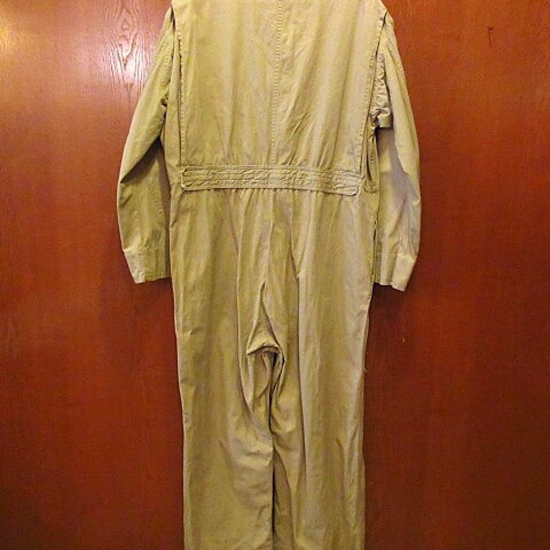 美品 40's U.S Navy フライトスーツ Willis&製 US NAVY(米海軍) WWII～40's OD ナイロン ライトウエイト