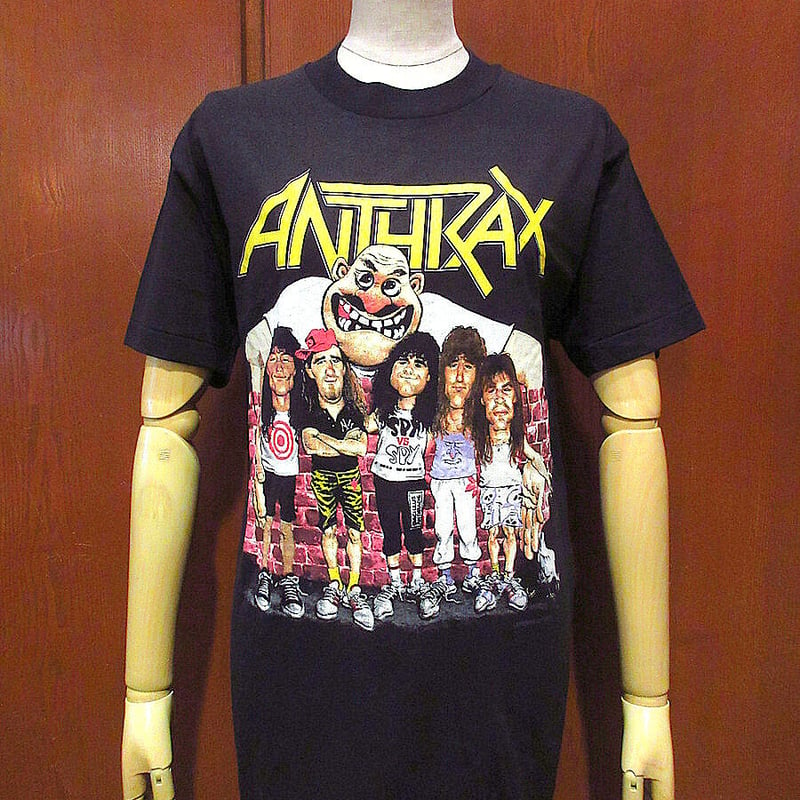 ビンテージ80's○ANTHRAX STATE OF EUPHORIAツアーTシャツ黒size