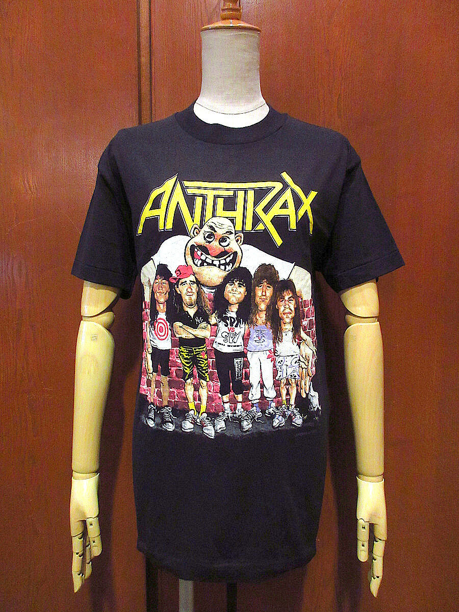 ビンテージ80's○ANTHRAX STATE OF EUPHORIAツアーTシャツ黒size