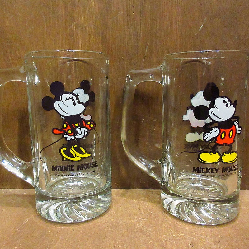 ミッキー&ミニー ジョッキグラス 2点セット○210630j8-tbwr ディズニー
