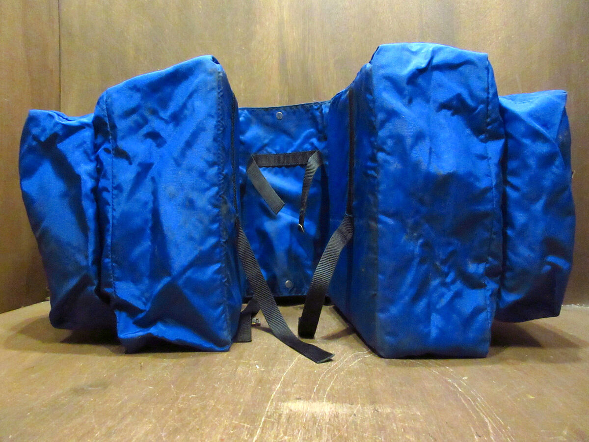 バッグ REI ビンテージ80's○REIナイロンサドルバッグ青○220112k5-bag-ot 1980s自