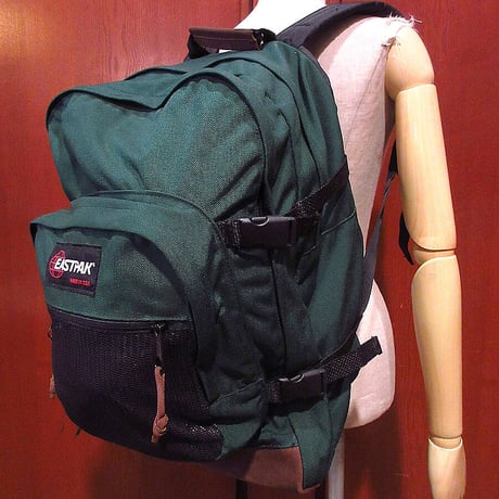 MADE IN U.S.A. EASTPAKボトムレザーバックパック深緑●210717s8-bag-bpリュックサックイーストパックUSA製かばん鞄