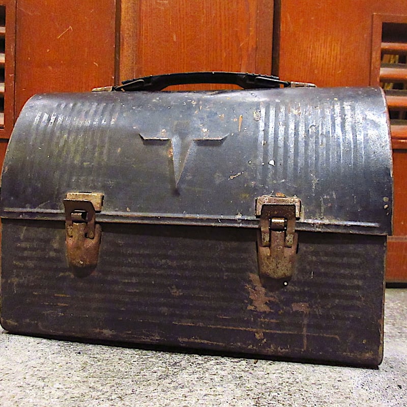 ビンテージ○Thermosメタルランチボックス黒○251117n2-bxsサーモス