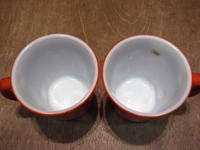 CORNING○カラーマグ2点セット赤茶○201201n2-pyr コーニングPYREX