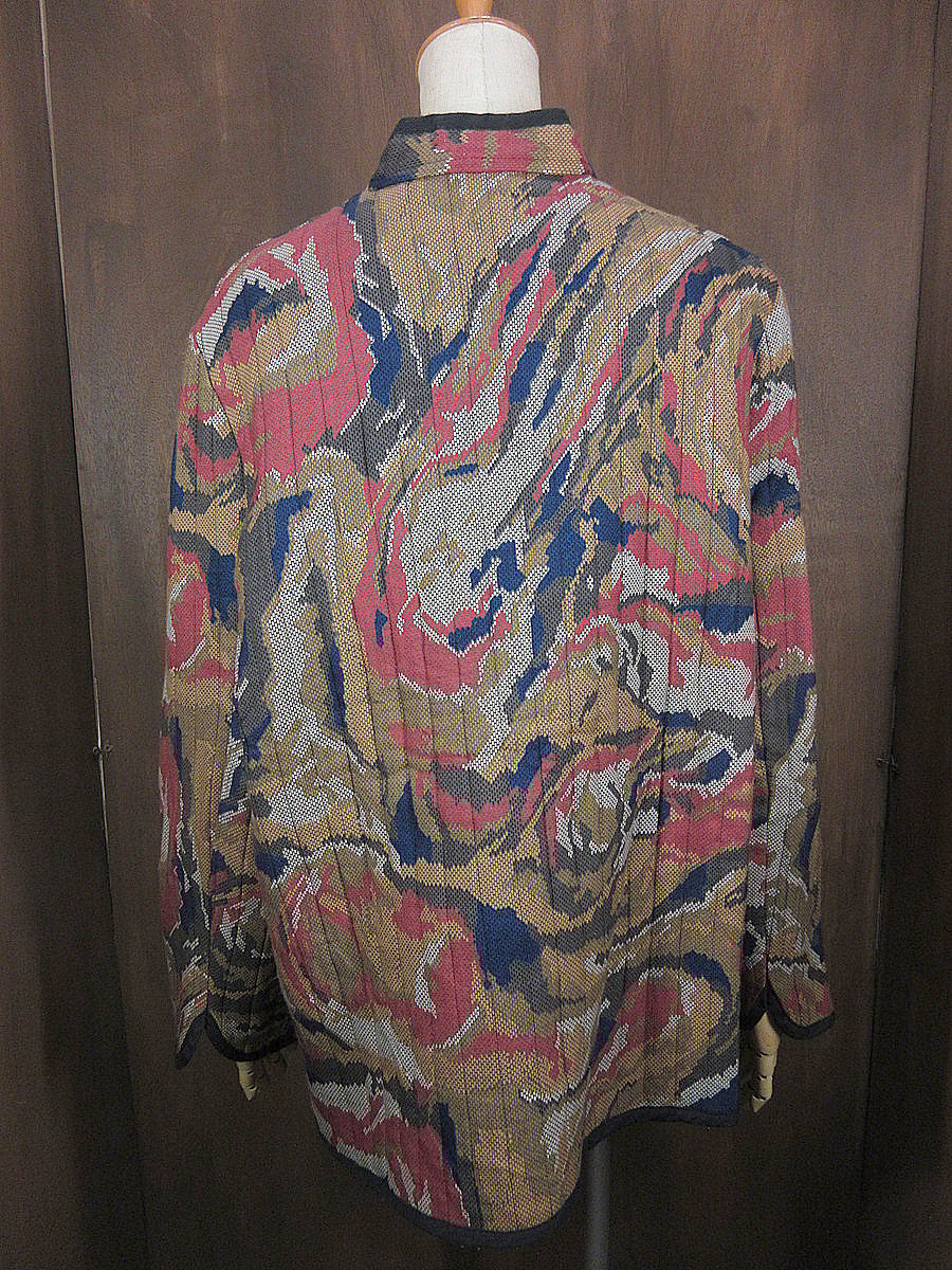 ビンテージ70's○Toni Woodsレディース総柄中綿ジャケット