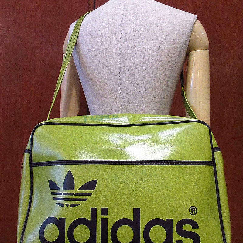 【希少】adidas アディダス ショルダーバッグ グリーン×イエロー 80s 希少】adidas アディダス ショルダーバッグ グリーン×イエロー