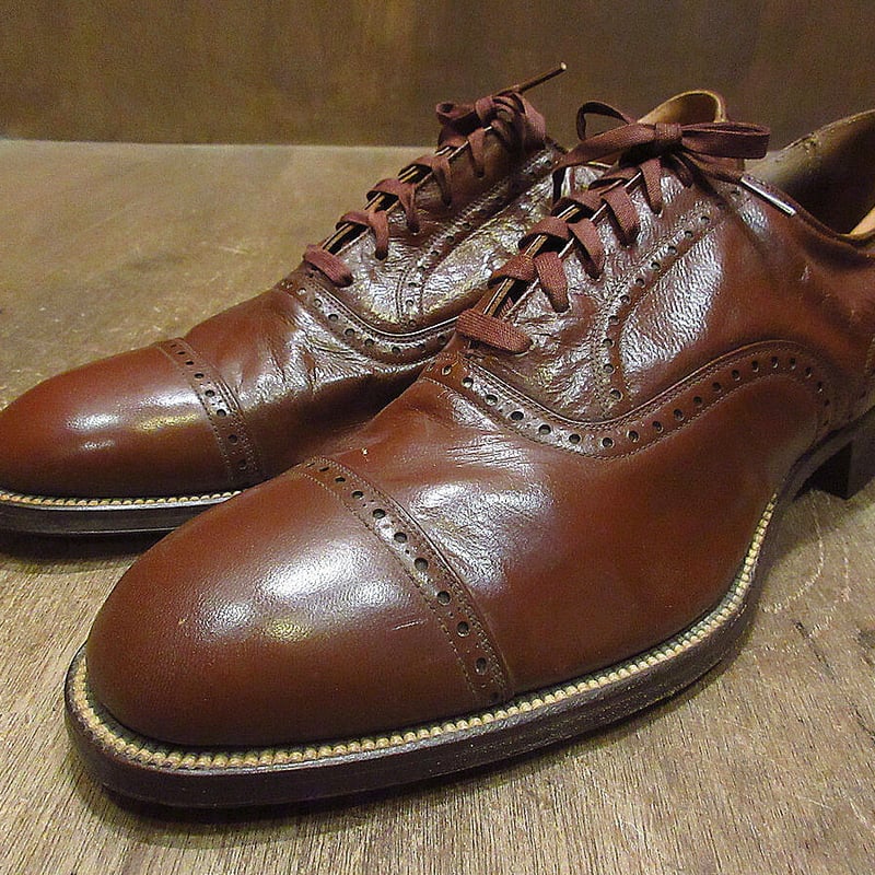 ビンテージ30's40's○DEADSTOCK CONNOLLYキッドスキンキャップトゥ