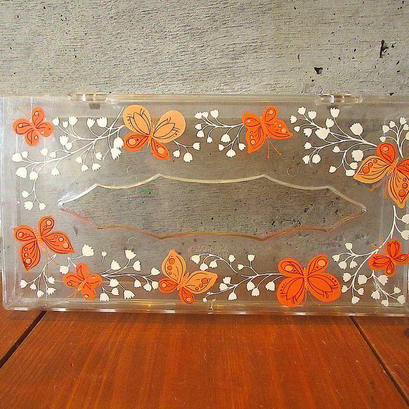 ビンテージ70's○WOLFFレトロプラスチックティッシュケース