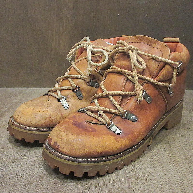 ビンテージ○レザートレッキングブーツ茶○250415j7-m-bt-25cm古着
