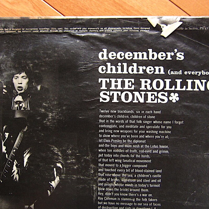 ☕【希少】未開封アナログ Stones december's children Rolling