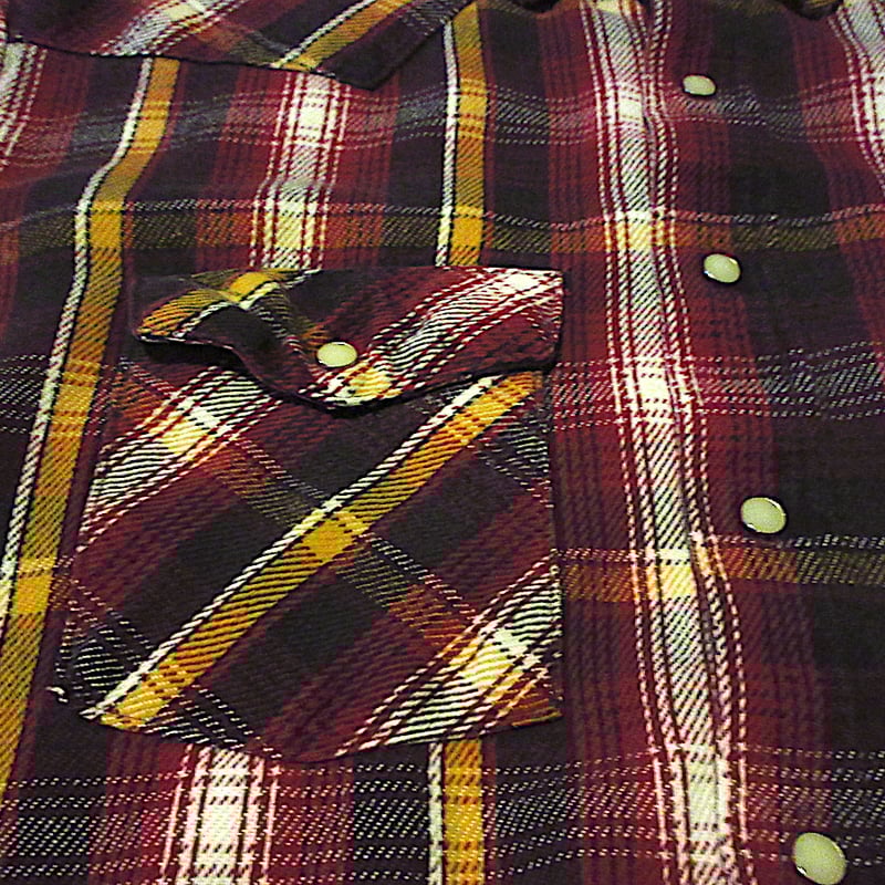 ビンテージ80's○FIVE BROTHER DAKOTAチェックウエスタンネルシャツsize