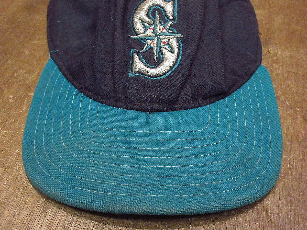 ビンテージ○New Era SEATTLE MARINERSコットンベースボールキャップsiz