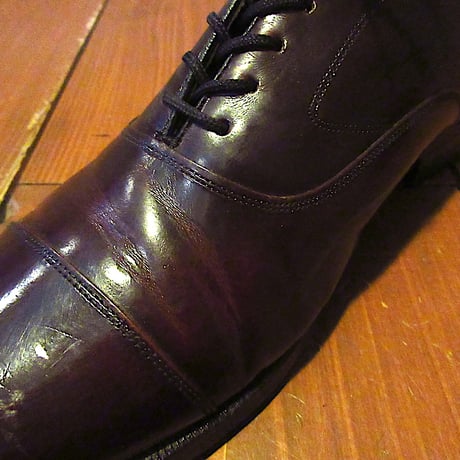 ビンテージ80's●FLORSHEIMレザーストレートチップシューズ赤茶size 9 1/2 D●260326j2-m-dshs-27cm革靴1980sフローシャイム
