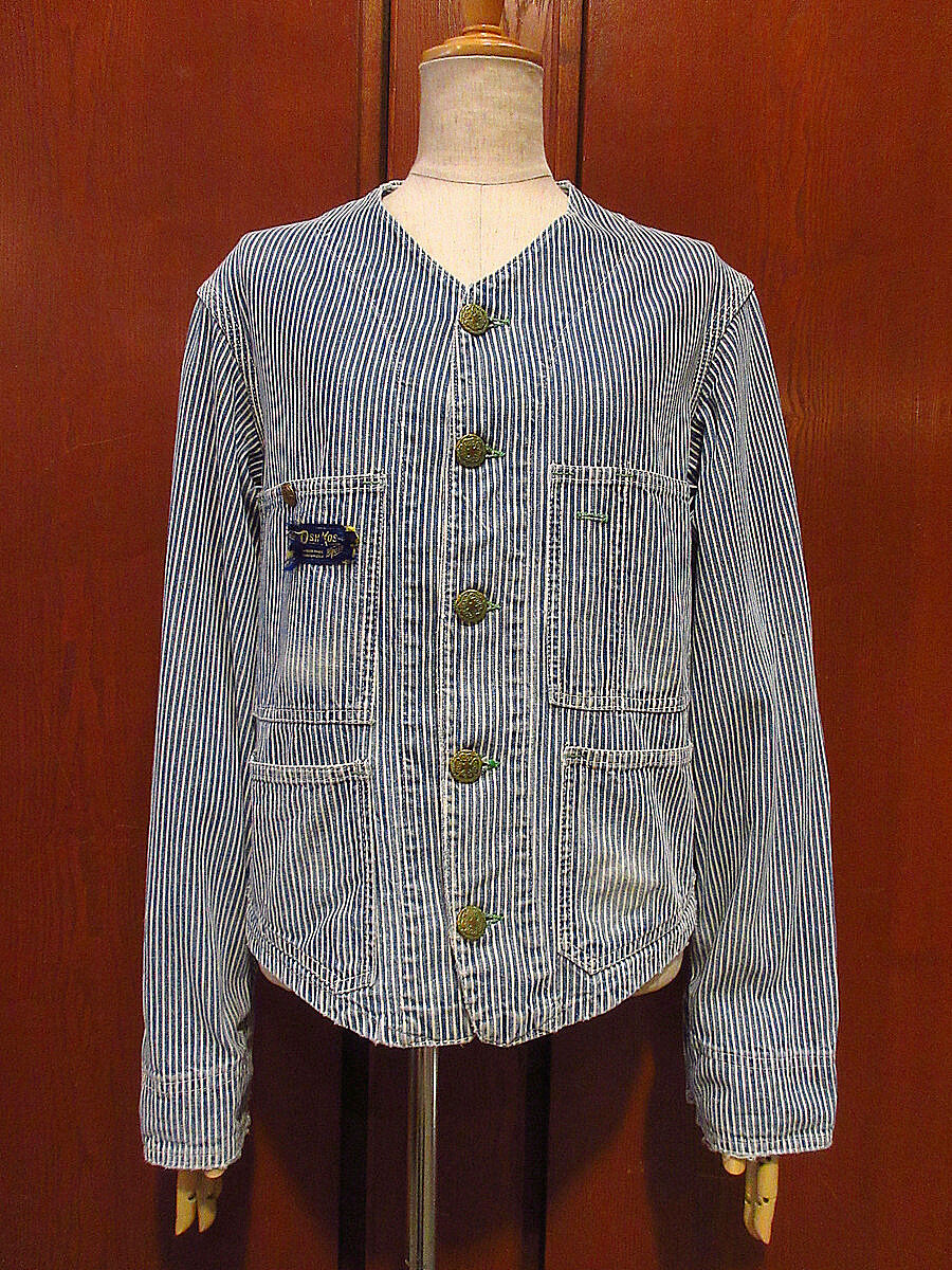 ビンテージ50's○OSHKOSHヒッコリーストライプエンジニアジャケット