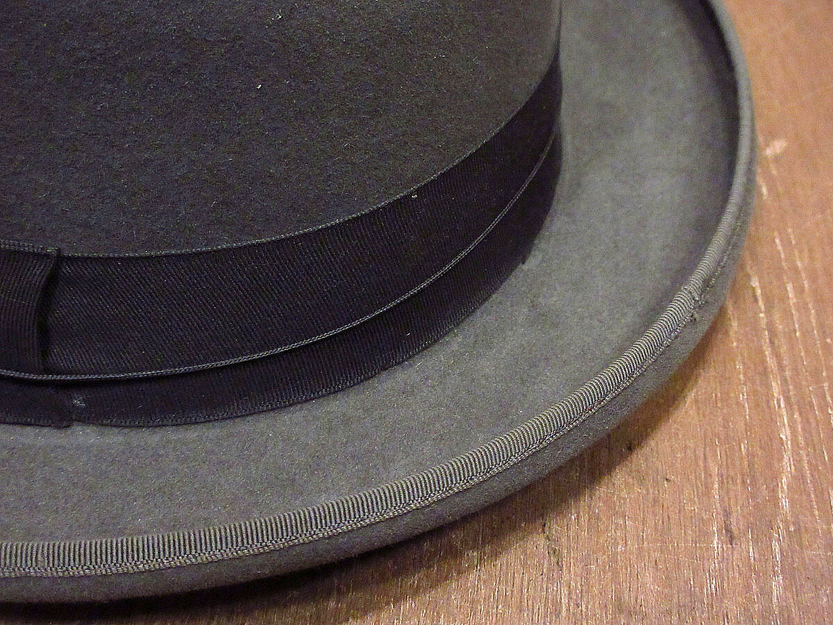 ビンテージ50s○Disneyフェルトホンブルグハットグレー○220127k4-m-ht