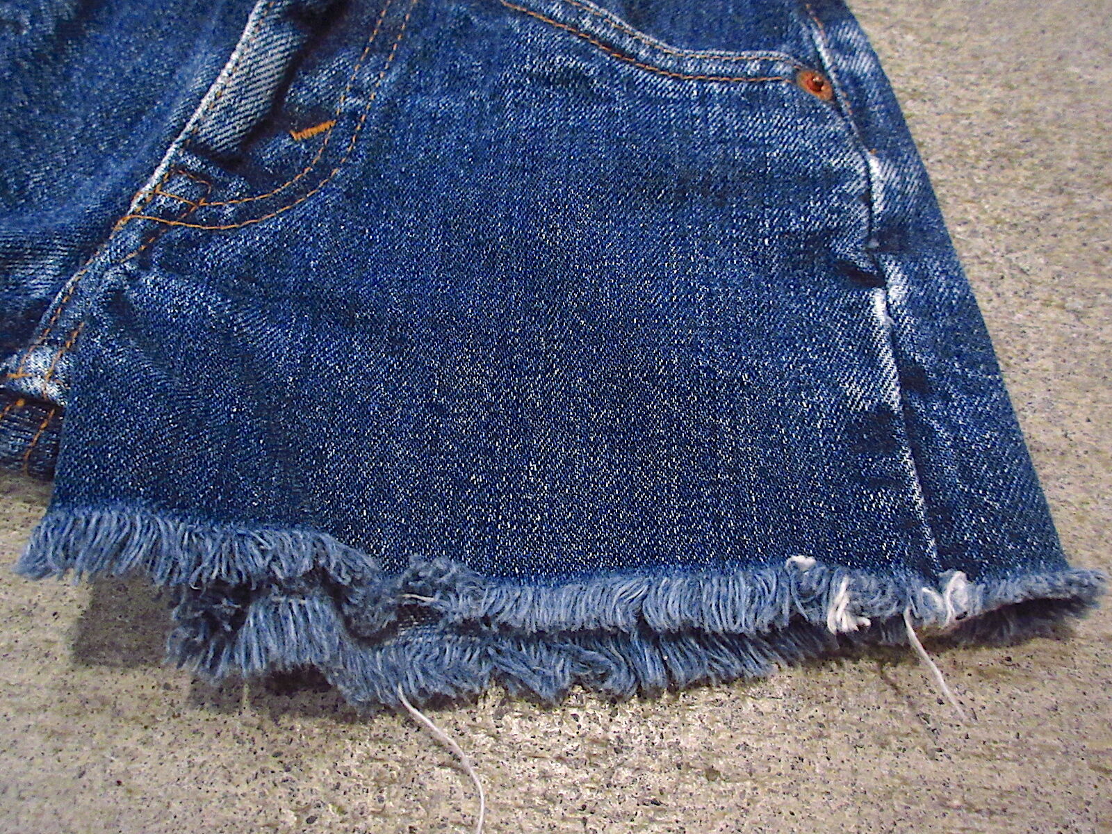 ビンテージ70's○Levi's 302-0117キッズカットオフデニムショーツ実寸