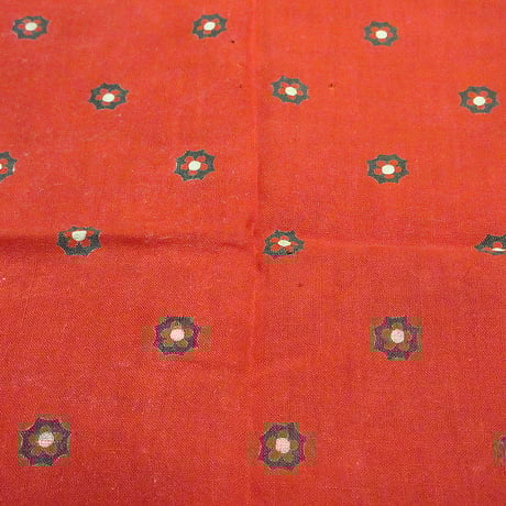 ビンテージ40's●FAST COLOR下鼻象マークコットンバンダナ赤●240825i3-bndエレファントブランド