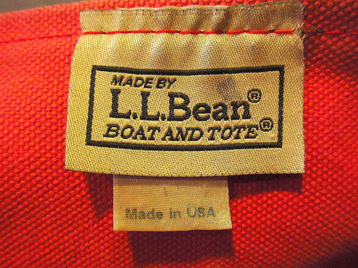 ビンテージ90's○L.L.Beanキャンバストートバッグ赤×紺 ビンテージ90's○L.L.Beanキャンバストートバッグ赤×紺