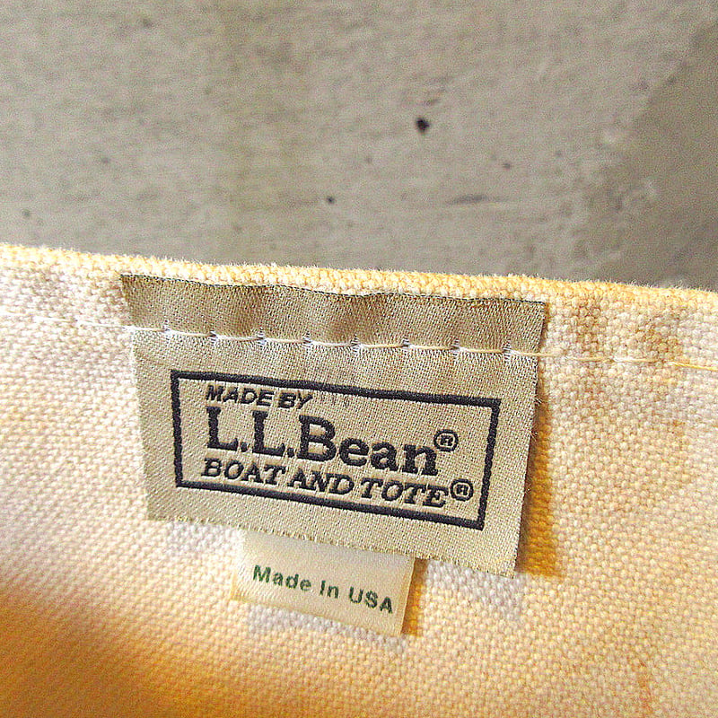 ビンテージ90's○L.L.Bean刺繍入りキャンバストートバッグベージュ