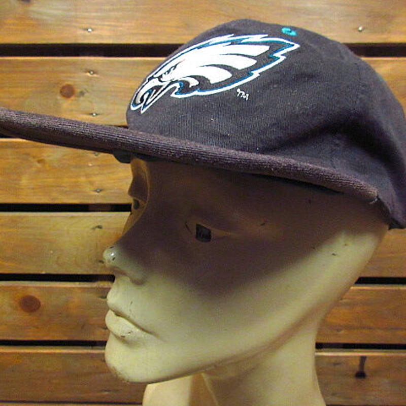 ビンテージ90's○DEADSTOCK PRO PLAYER EAGLES NFL 6パネルリ