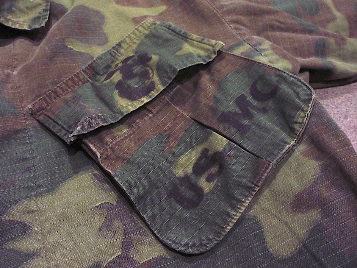 ビンテージ60's○USMCグリーンリーフジャングルファティーグジャケット