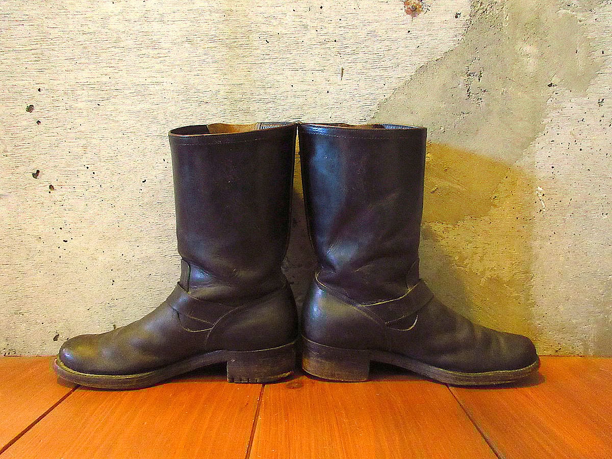 ビンテージ40's50's○エンジニアブーツ黒size 7 1/2○240227k2-m ビンテージ40's50's○エンジニアブーツ黒size 7 1/2○240227k2-m