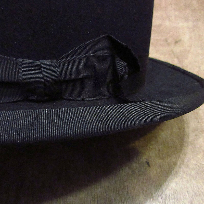 ビンテージ~30's○THE MILTONボーラーハット黒size 6 3/4 ビンテージ~30's○THE MILTONボーラーハット黒size 6 3/4