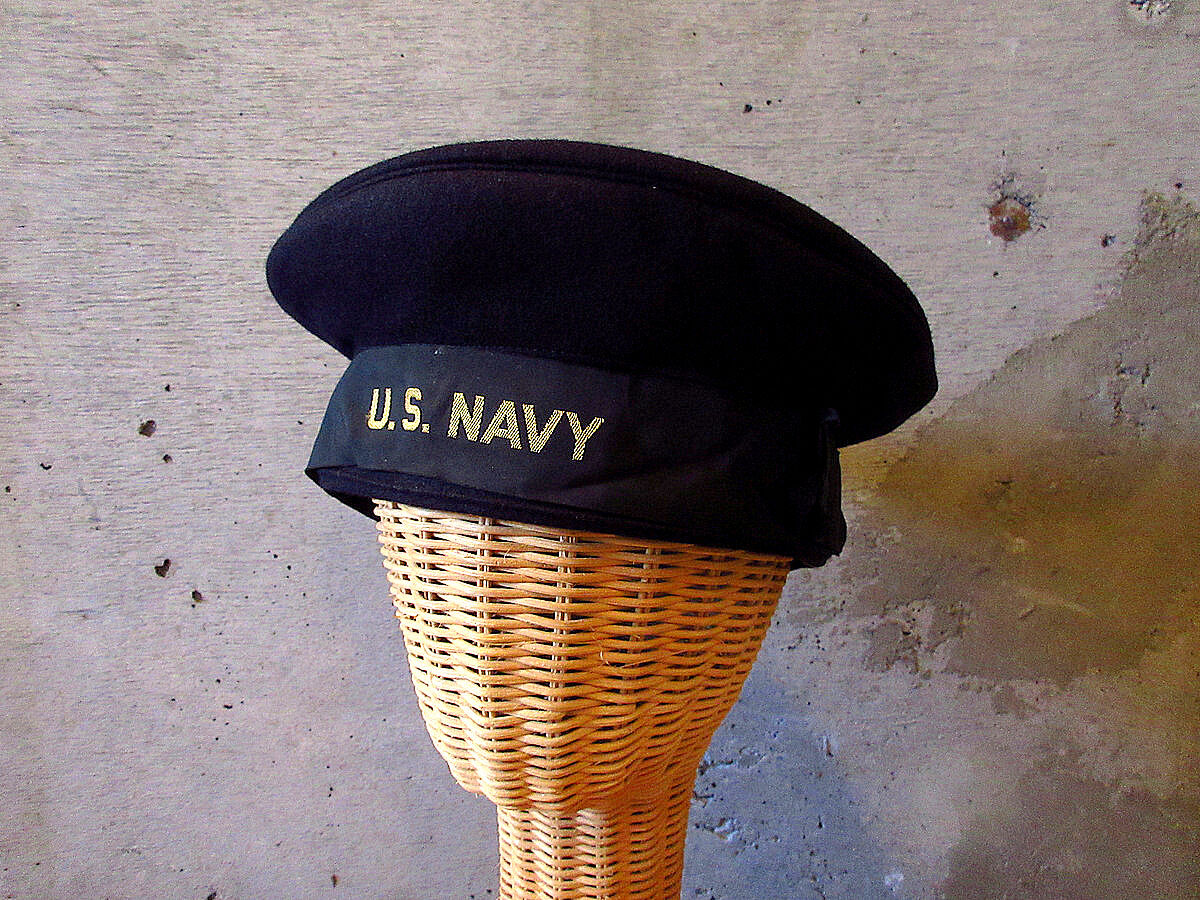 ビンテージ-40's○U.S.NAVYウールベレー帽○231021k1-m-cp-ber -1...