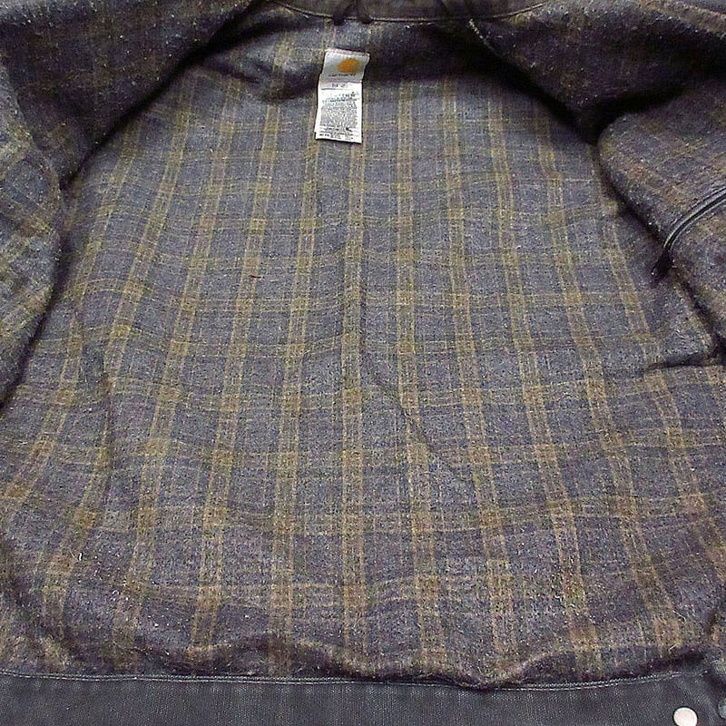 Carhartt裏地ブランケットダックデトロイトジャケット黒size L
