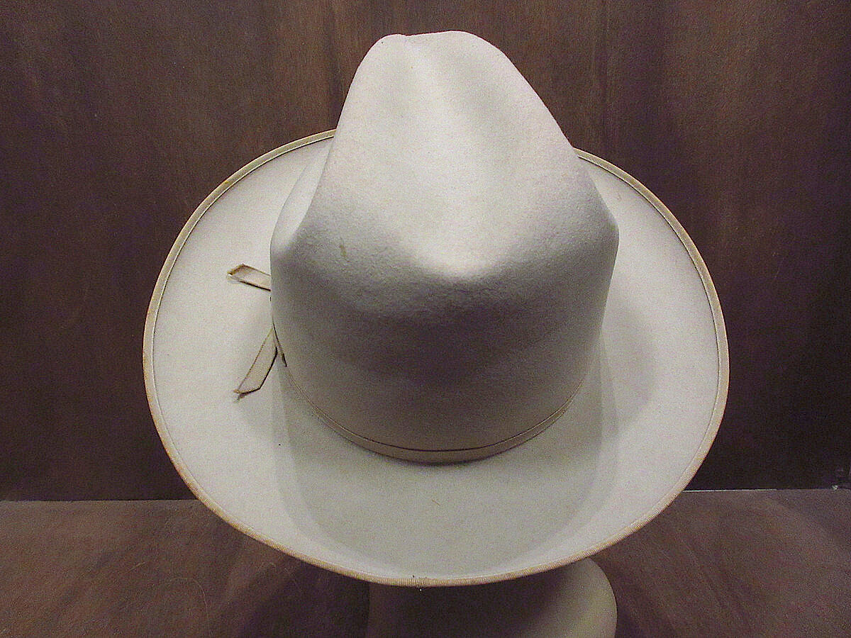 50s ヴィンテージ　STETSON フェドラハット　3/8 ビンテージ50's○箱付きSTETSON OPEN ROADフェドラハットsize 7 3/8