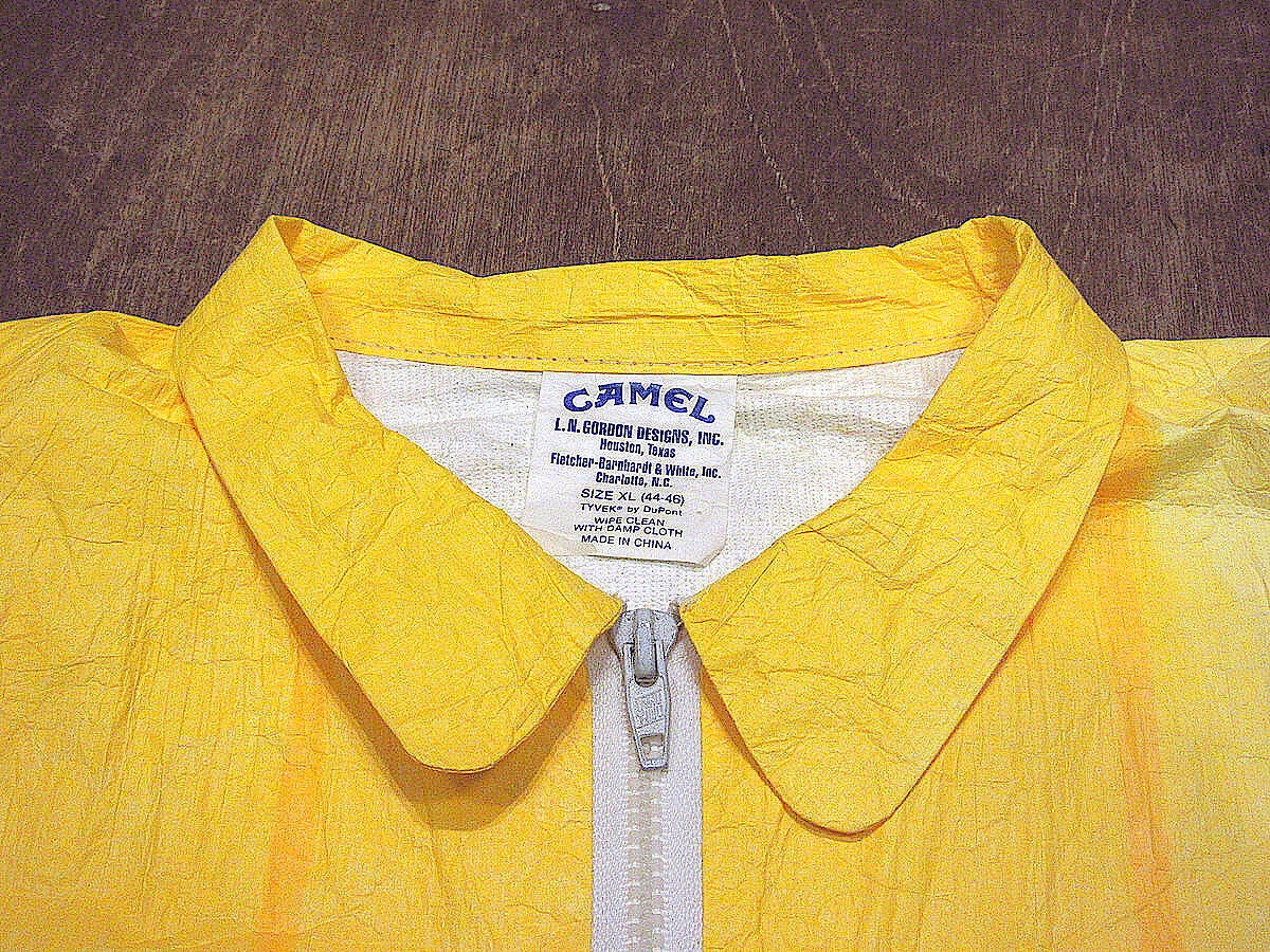 ビンテージ90's○CAMELフルジップペーパージャケット黄size XL