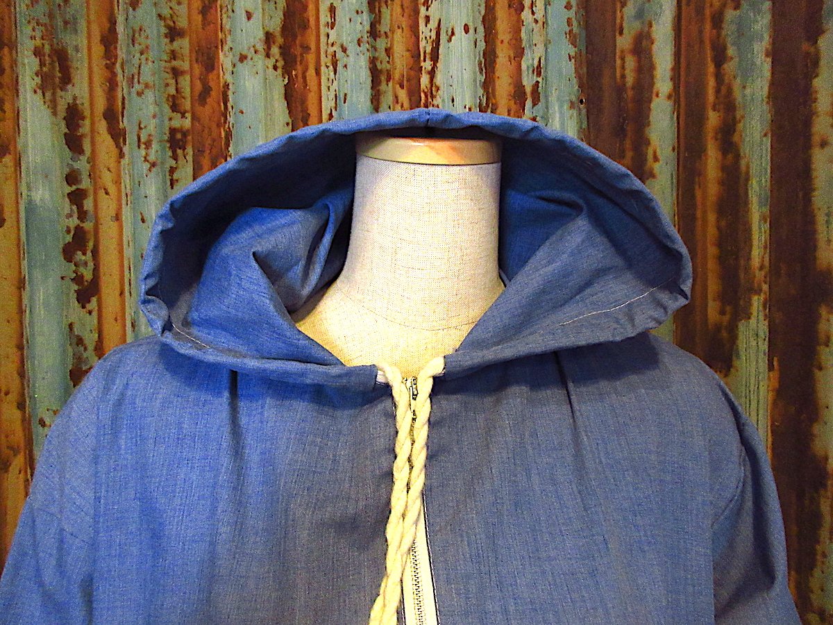 ビンテージ70's○SEARSジップパーカー青size LARGE○250909j6-m-jk