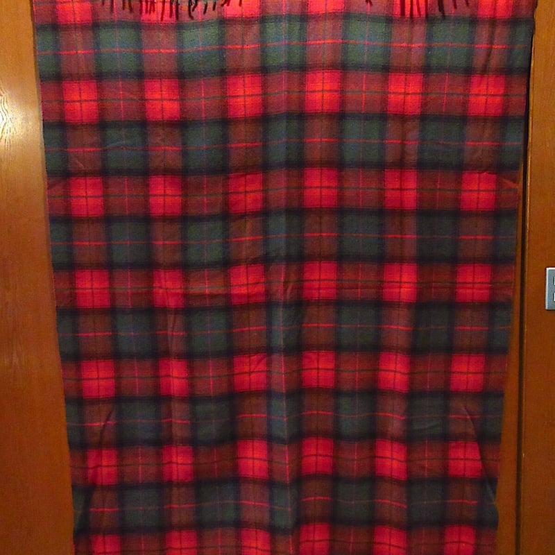 ビンテージ60's○PENDLETONタータンチェックウールブランケットsize 約