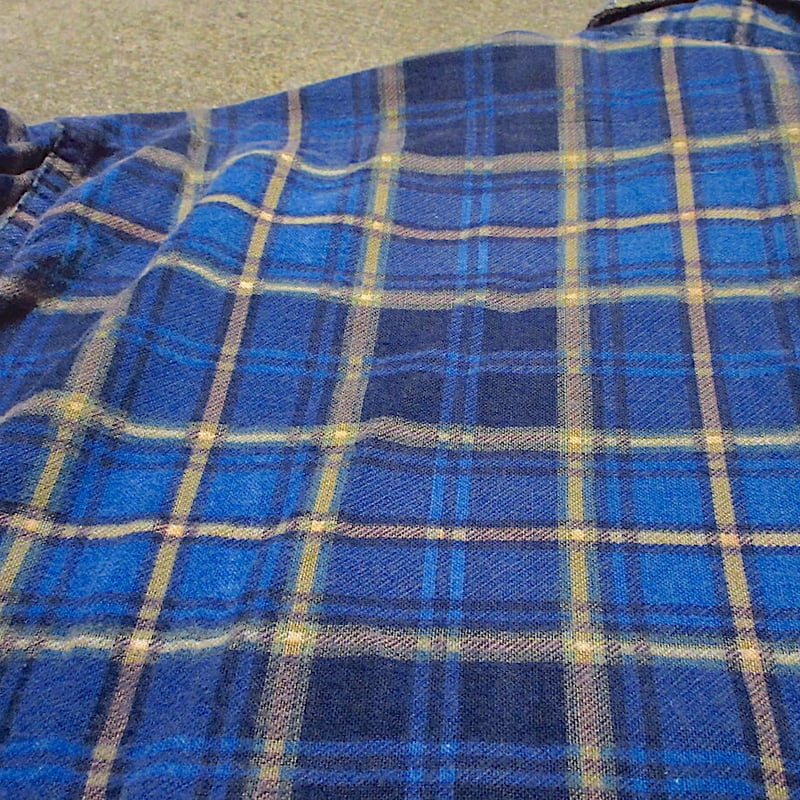 ビンテージ50's60's○POLARチェックプリントネルシャツ○220221r4-m-lss