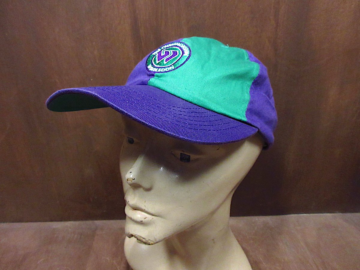 ビンテージ90's○WIMBLEDON THE CHAMPIONSHIPS 6パネルキャップ紫