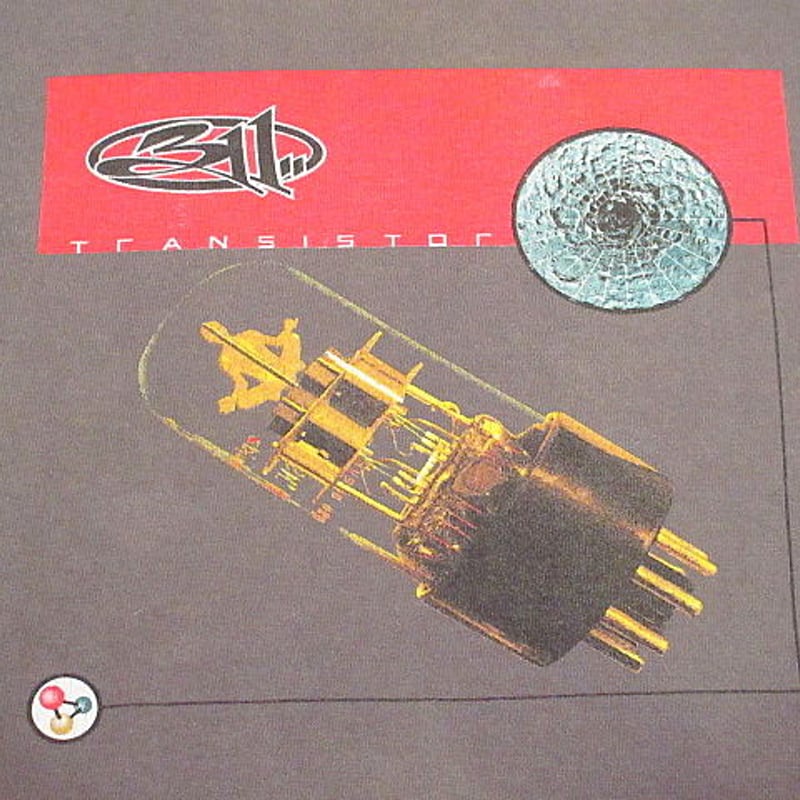 ビンテージ90's○311 TRANSISTORプリントTシャツグレーXL○200809n5-