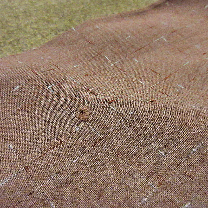 ビンテージ50's○ネップ織りカスリ柄レーヨンループカラーシャツ