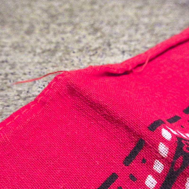 ビンテージ40's50's○FAST COLOR下鼻象マークコットンバンダナ赤