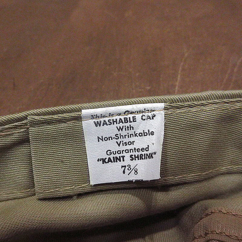 デッドストックワークキャップVINTAGEヴィンテージ古着７０８０年代昭和レトロ ビンテージ-70's○DEADSTOCKコットンワークキャップベージュsize