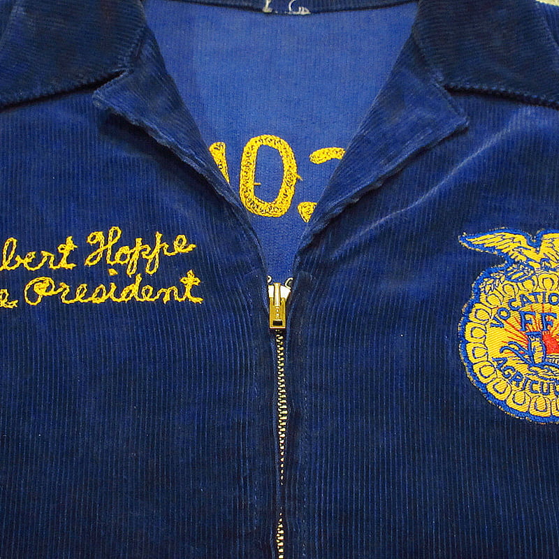 ビンテージ40's○FFAコーデュロイファーマーズジャケット紺○230914i1