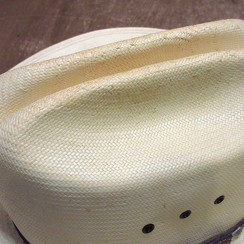 ビンテージ○STETSONウエスタンストローハット○240719i4-m-ht ビンテージ○STETSONウエスタンストローハット○240719i4-m-ht