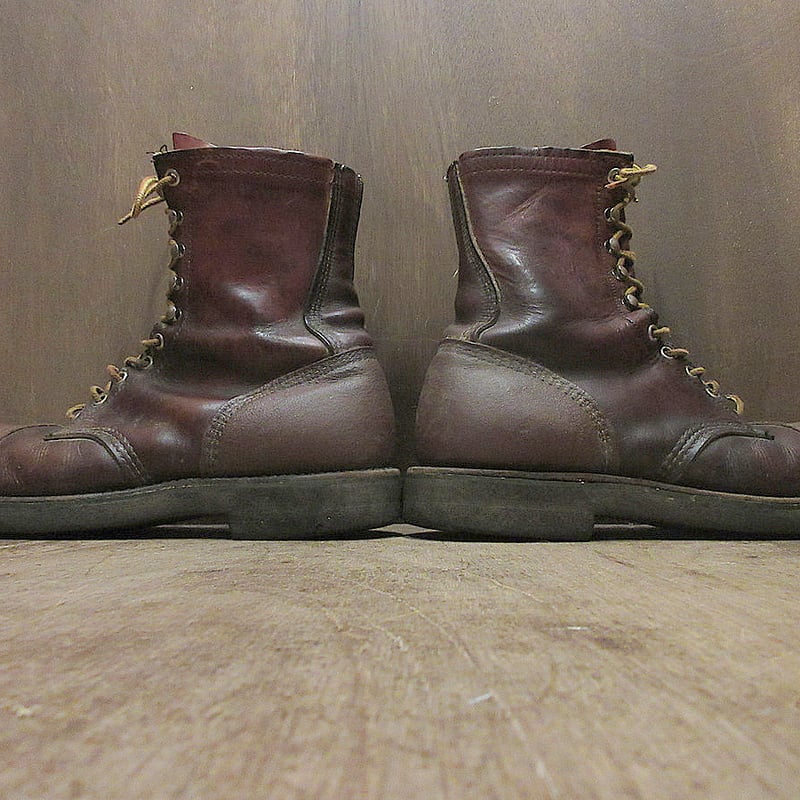 ビンテージ70's80's○RED WINGレザーワークブーツ茶○250603j8-m-bt-