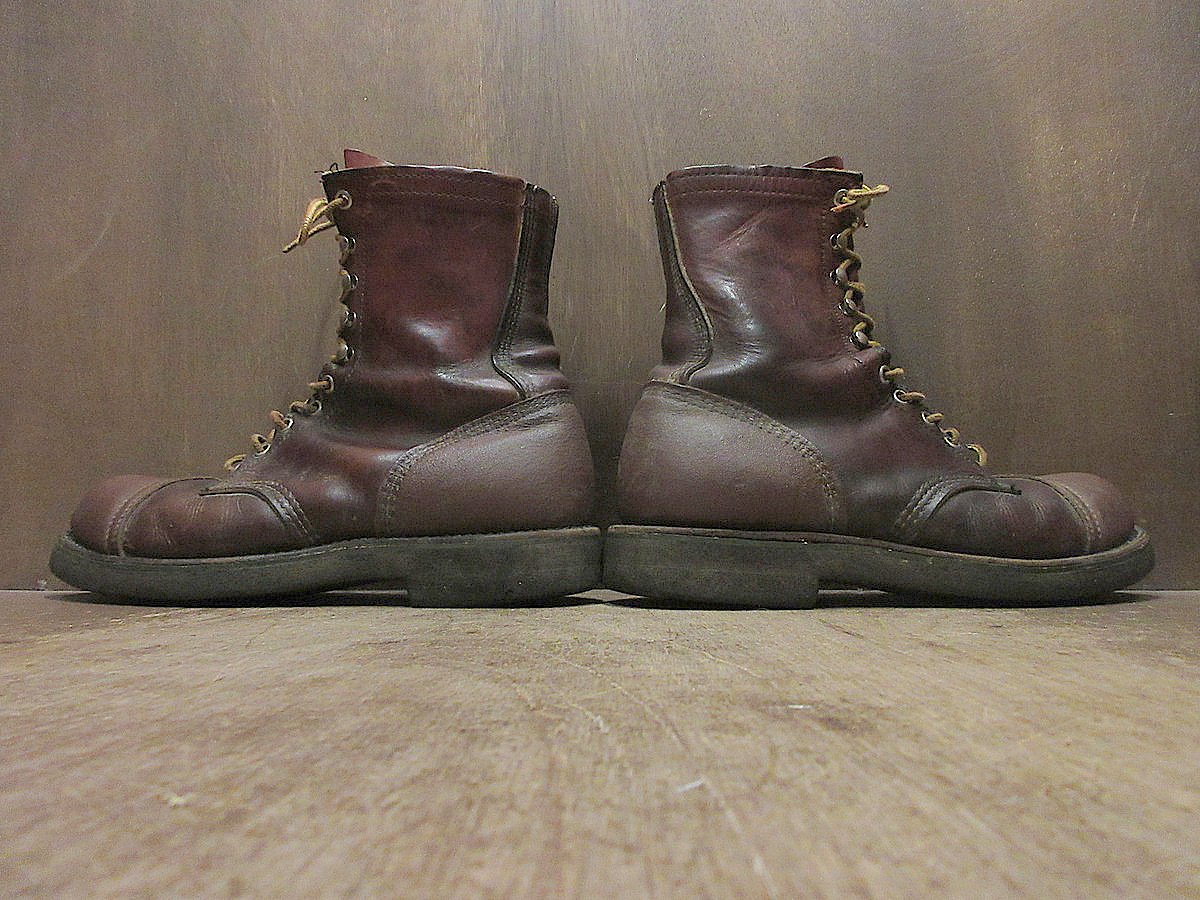 ビンテージ70's80's○RED WINGレザーワークブーツ茶○250603j8-m