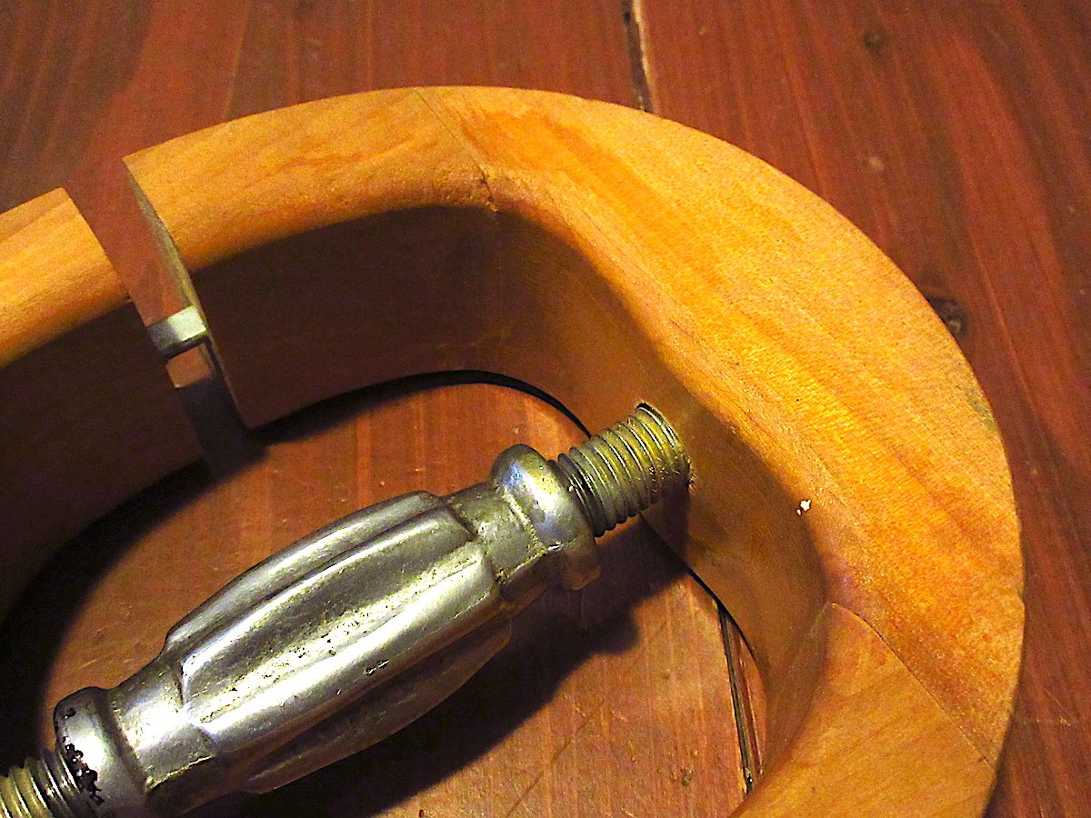 ビンテージ○ウッドハットストレッチャー茶○250627j6-otclct