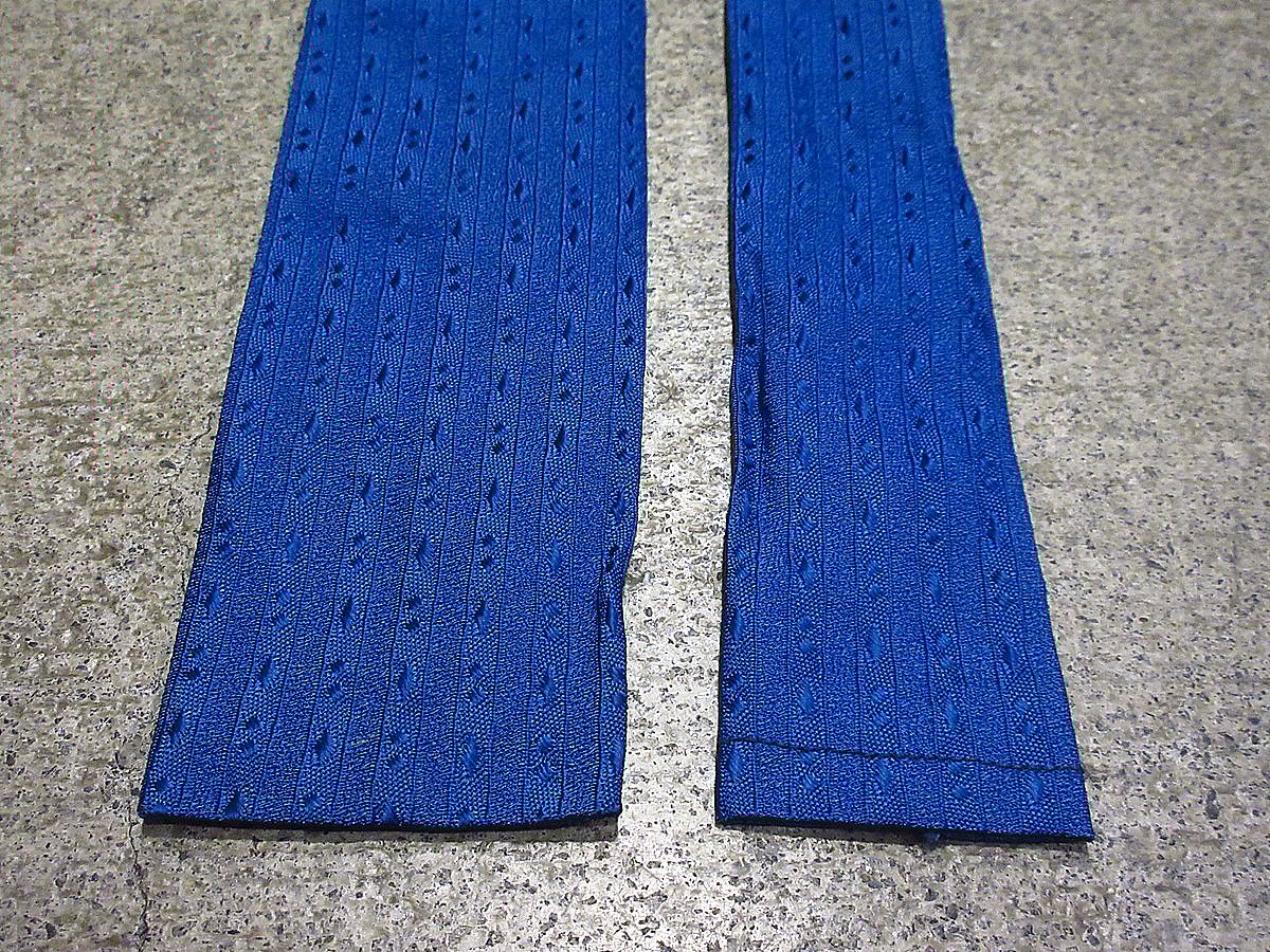 ビンテージ50's○馬車刺繍入りスクエアタイ青○240425i1-nctブルー