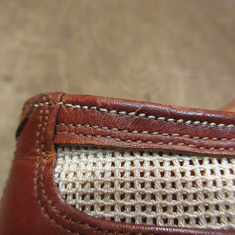 ビンテージ30's40's○KNAPPレザー×メッシュスペクテイター