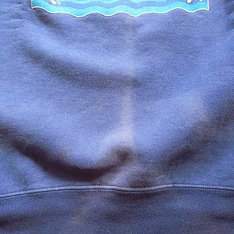 ビンテージ90’s●AIDS WALK WISCONSINプリントスウェット紺size XL●240412k3-m-sws 1990sエイズフルーツオブザルーム古着メンズ